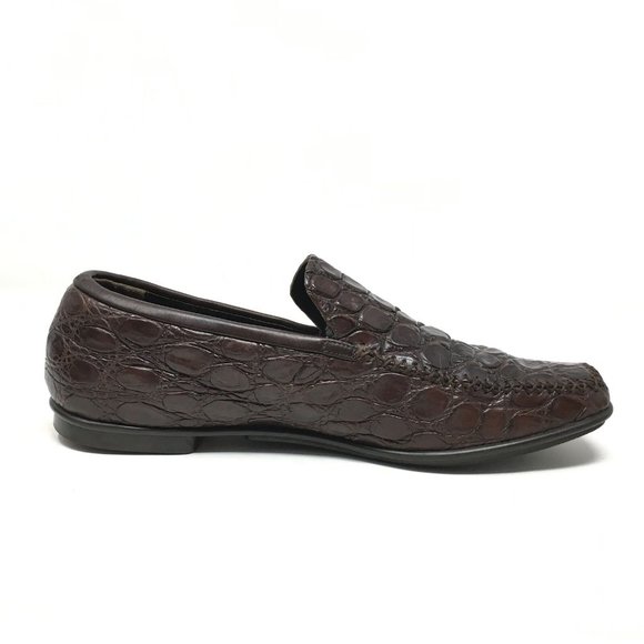 Prada Loafers Shoes Size 8/9 US Brown Crocodile main image 6
